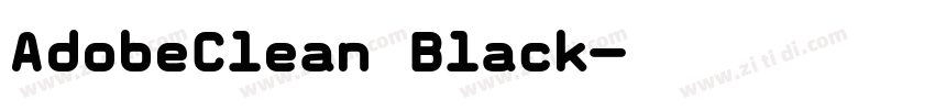 AdobeClean Black字体转换